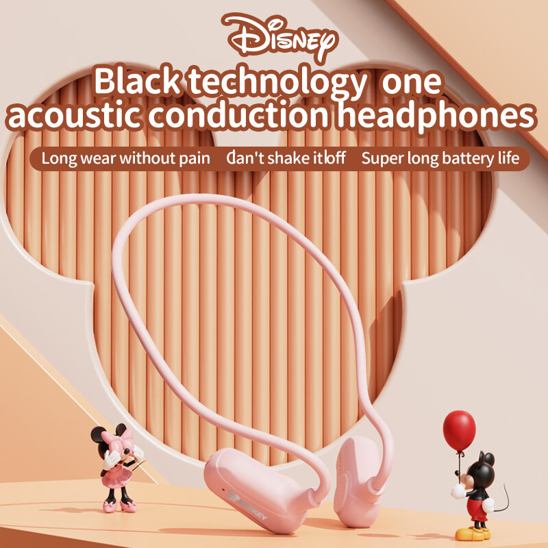 Disney Y3 Bone Geleiding Headset Tws Fone Bluetooth Draadloze Headset Rijden Fiets Headset Sport Hardloopheadset
