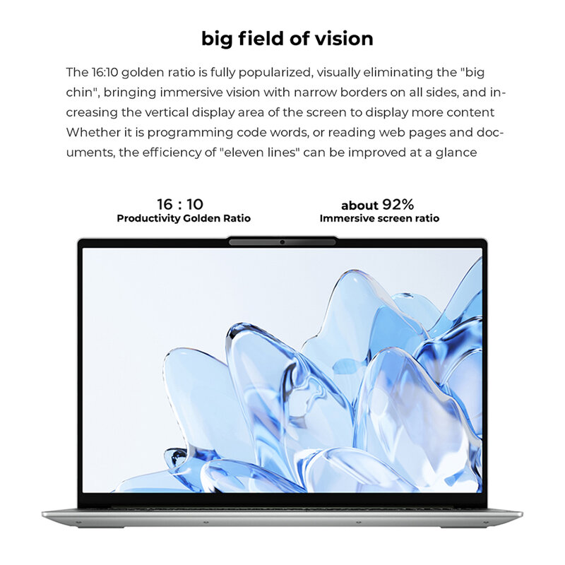 Новый ноутбук Lenovo Xiaoxin16 13-го поколения Intel i5-1340P 16 Гб ОЗУ 512 ГБ/1 ТБ SSD 16 дюймов 2,5 K экран разблокировка по лицу клавиатура ноутбук с подсветкой