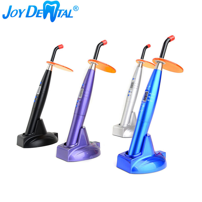 JOY-Luz LED de curado DENTAL, lámpara de curado de rayos azules inalámbrica, instrumento Dental de solidificación ajustable, 3 modos, 5W