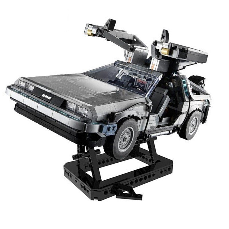 Back To The Future DeLoreaned รถแข่งของเล่น DMC-12 Time Machine 10300 Creative Expert Moc อิฐการวิเคราะห์ชุดบล็อกตัวต่อของเล่น