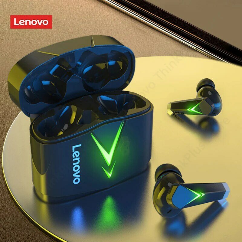 Lenovo LP6 TWS Earphone Gaming Headphone Bluetooth Nirkabel dengan Headset Mode Ganda Earbud Musik Mikrofon