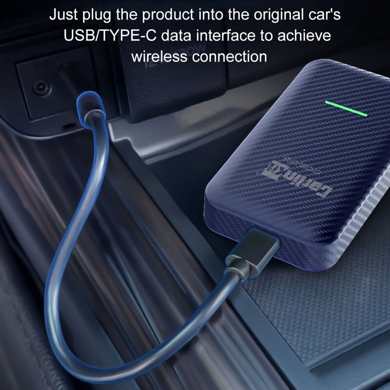 Carlinkit-Adaptador de CarPlay con cable a inalámbrico, caja automática de Android, Dongle azul, reproductor Multimedia, accesorios activadores, 4,0