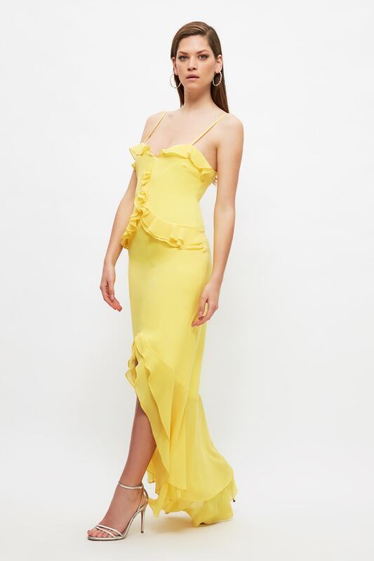 Trendyol Kragen Detail Abendkleid & Prom Kleid TPRSS21AE0289