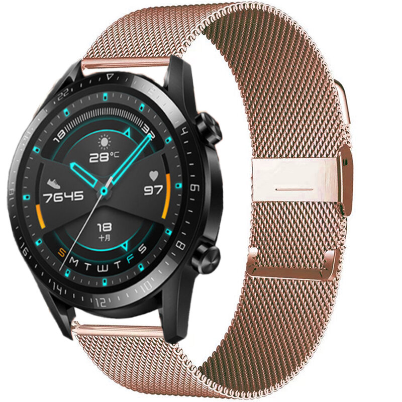 Магнитный ремешок-петля для Samsung Galaxy watch 3 45 мм 41 мм/Active 2 46 мм/42 мм S3 Frontier браслет Huawei GT/2/2e band 20 мм 22 мм