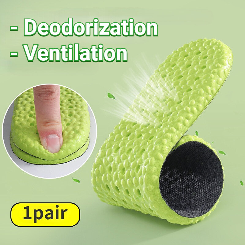 New Wormwood Insoles for Shoes Deodorant Breathable Cushion Shock-absorbing Running Insoles for Feet Man Women Orthopedic Insole
