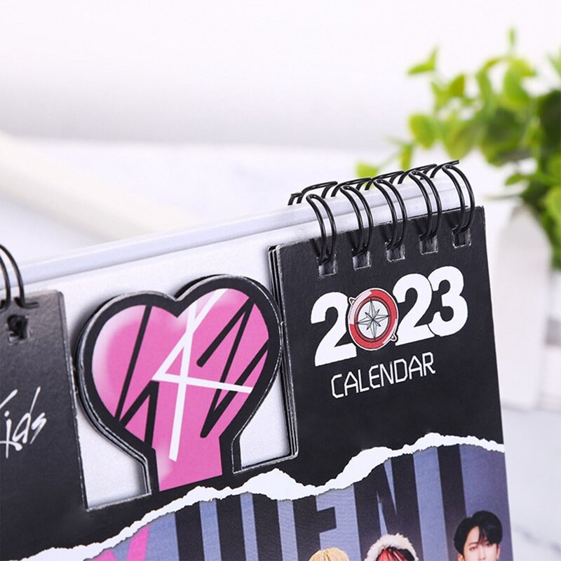 Kpop Stray Kids 2023 New Year Table Calendar Straykids Desk Calendar Agenda Organizer Planner Books 2023 Calendar