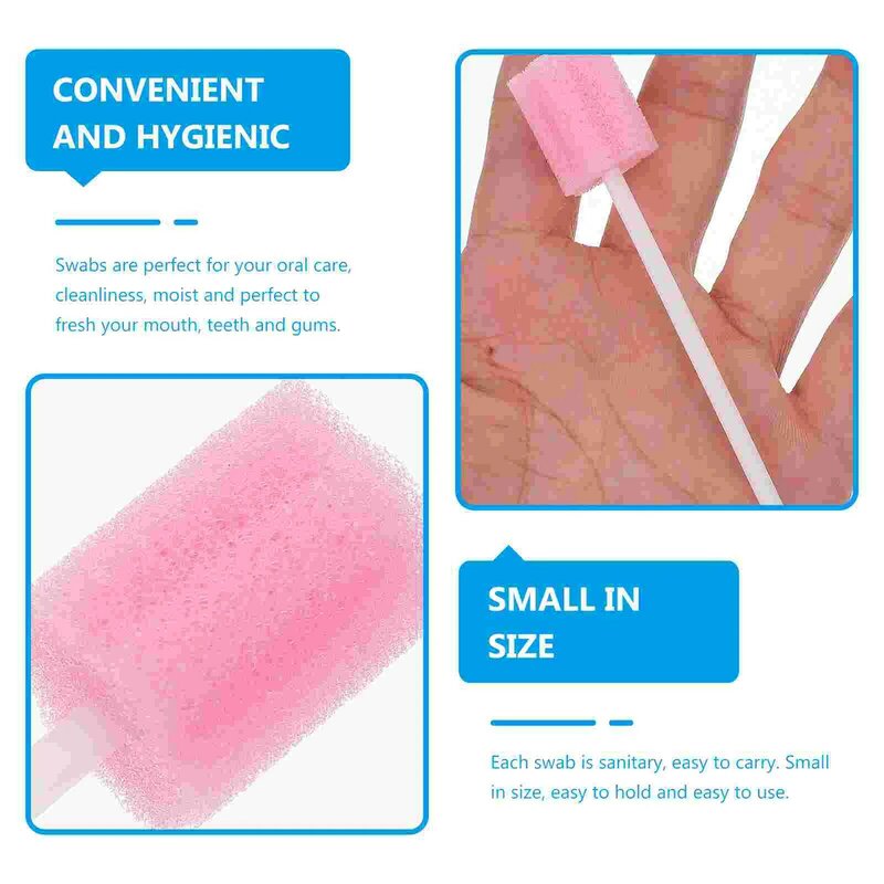 50 Pcs Lightweight Useful Disposable Sponge Brushes Cleaning Sticks for