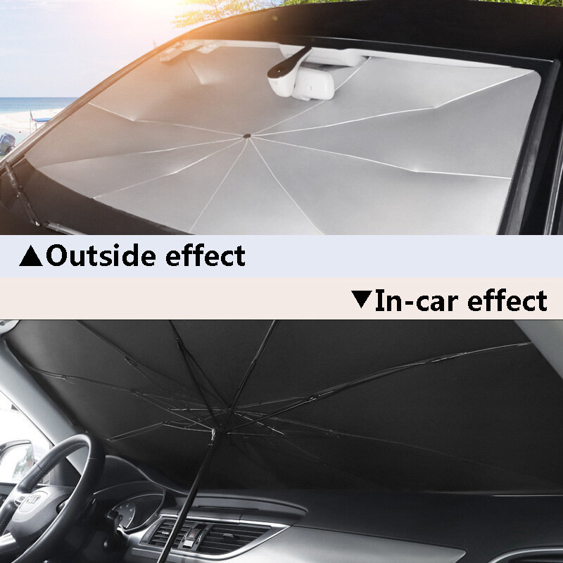 Car Umbrella Sun Shade Protector Parasol Auto Front Window Sunshade Covers Umbrella Interior Windshield Protection Accessories