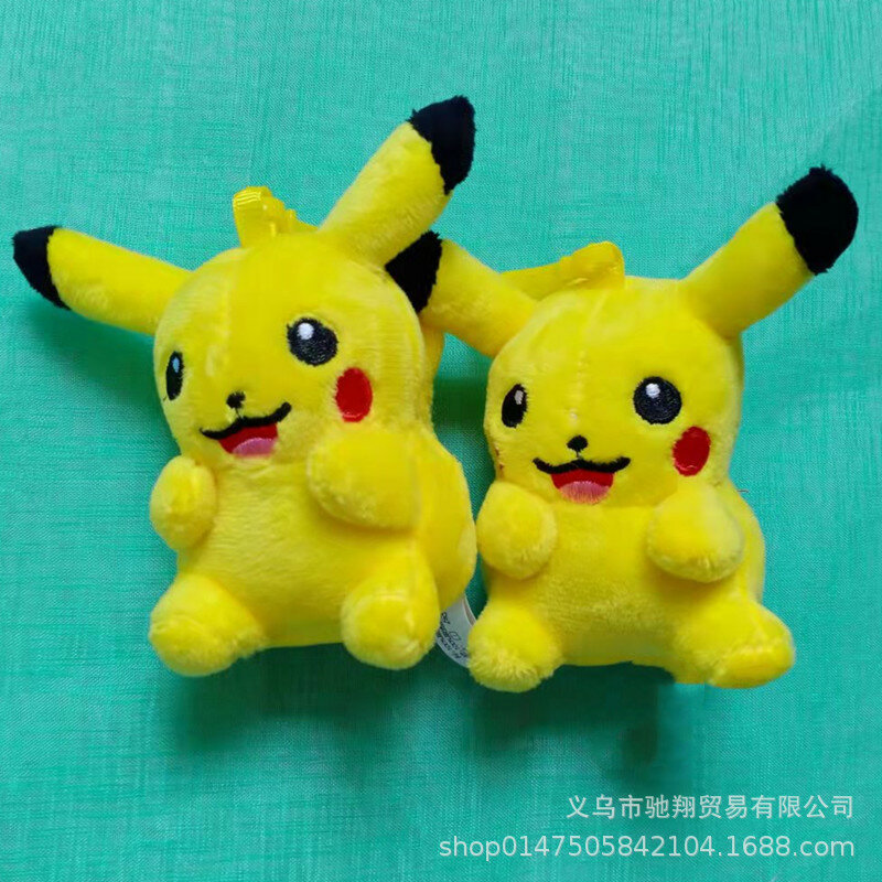 12cm bolsa de valores pokemon pikachu e peluche for enfants porte-clés avec pendentif personnage de dessin animé mignon