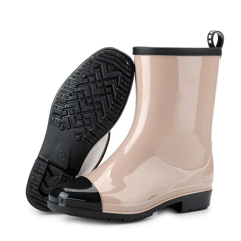Nova chegada das mulheres botas de chuva alta qualidade primavera outono feminino tornozelo botas senhoras à prova dwaterproof água sapatos moda calçados 2022 antiderrapante
