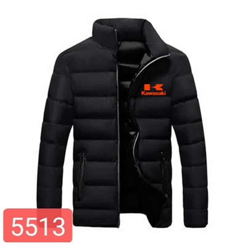 두꺼운 스탠드 칼라 방풍 코튼 지퍼 패딩 다운 재킷, 캐주얼 따뜻한 겨울 야외 코트