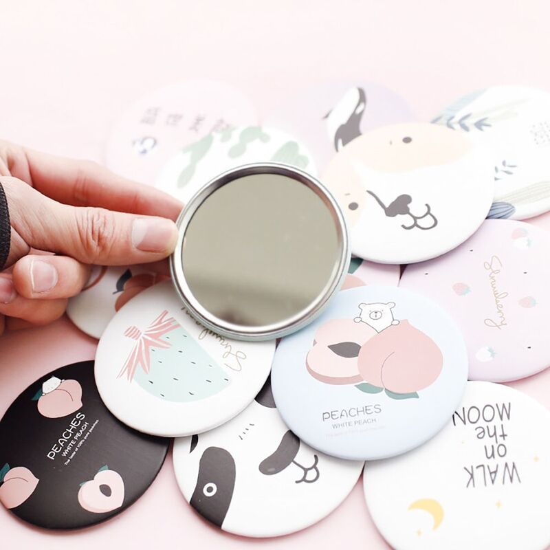 Miroir de maquillage Portable, Mini miroir de poche rond, Compact, outil cosmétique, accessoires de voyage