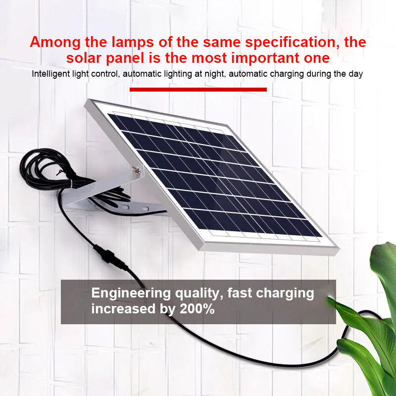 أضواء السقف الشمسية LED منزل داخلي IP65 مقاوم للماء في الهواء الطلق حديقة الطاقة الشمسية مصباح مع خط لوحة تركيبات الإضاءة الشمسية