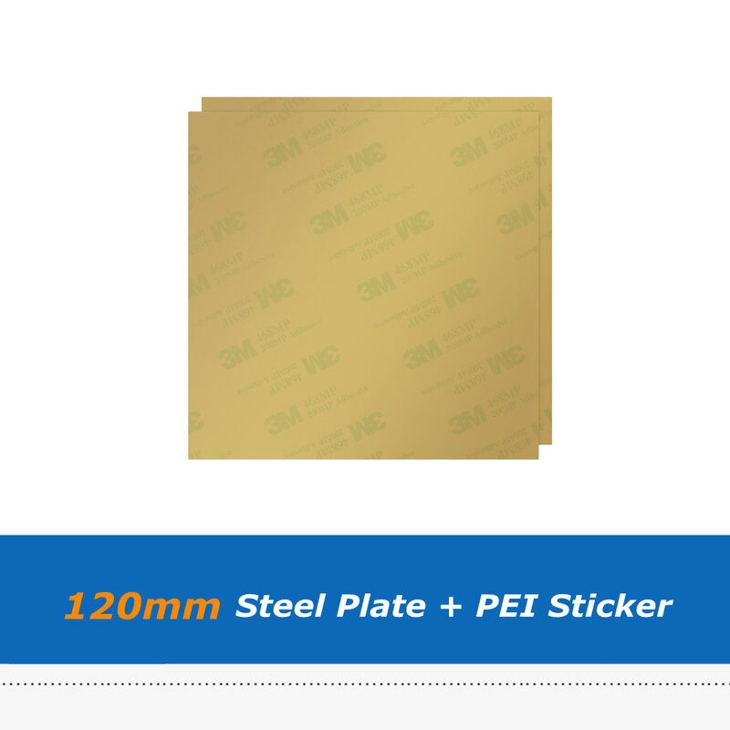 V0 120X120mm Staal 3D Afdrukken Plaat Vel + 2Pcs Pei Sticker Sheet Voor V0 V0.1 3D Printer Platform Acccessories
