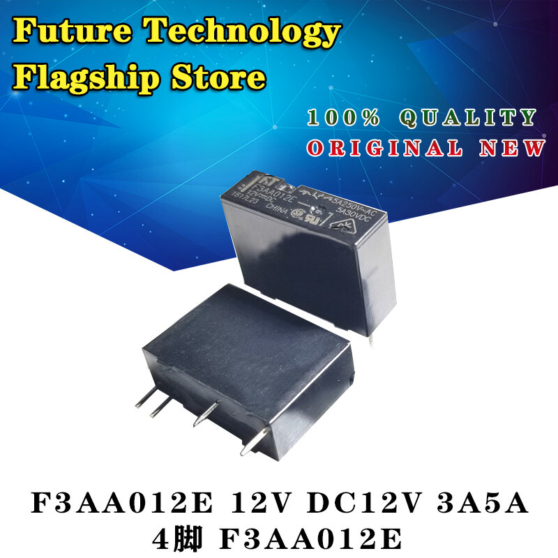 Nuevo relé original F3AA012E 12V DC12V 3A5A 4 pies F3AA012E uno abierto a menudo