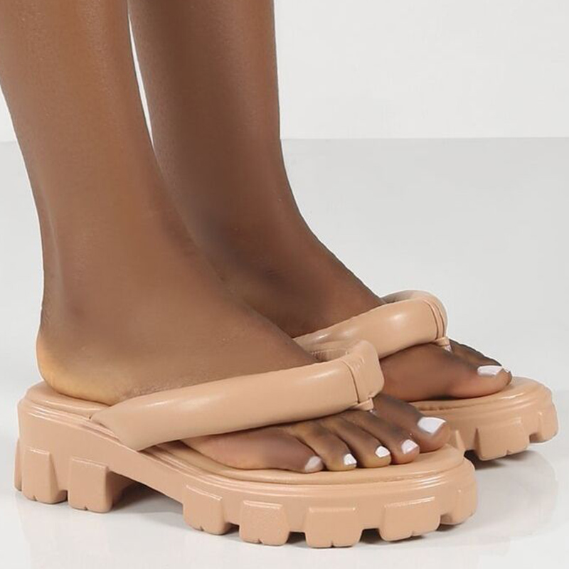 Sandalias De plataforma para Mujer, Zapatos suaves De Punta abierta, Chanclas De playa para exteriores