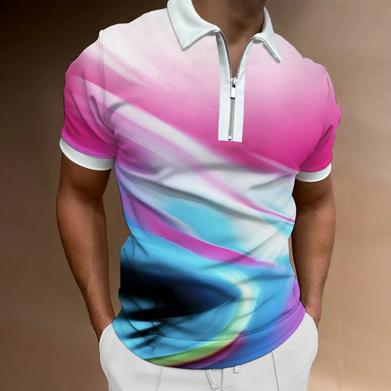 Shirts 3d Print Polo Shirts Men's Summer 2022 Hawaiian T-Shirts Casual Streetwear Solid Polo Short Sleeve Tops Men's Clothing