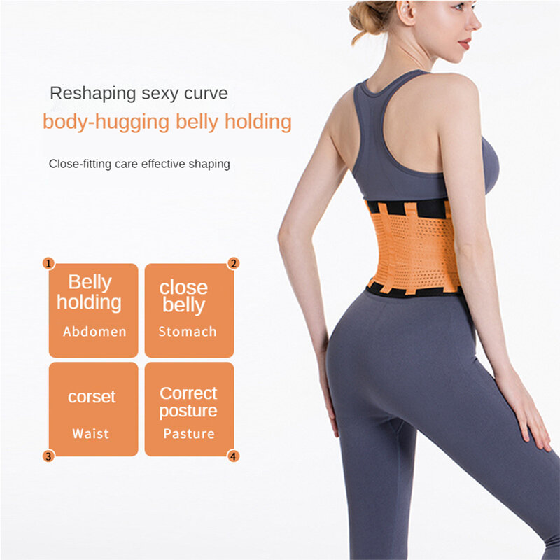 Syncshaping 1002 Corset ผู้หญิง Firm Control Belly Support เอวเทรนเนอร์ Body Shaper Profuse เหงื่อ Shrink Shaping Girdles