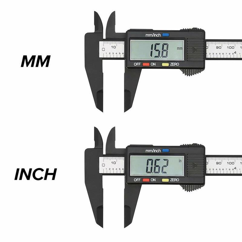 150มม.100มม.Digital Caliper คาร์บอนไฟเบอร์ Vernier Caliper Gauge Micrometer การวัดเครื่องมือไม้บรรทัดดิจิตอล