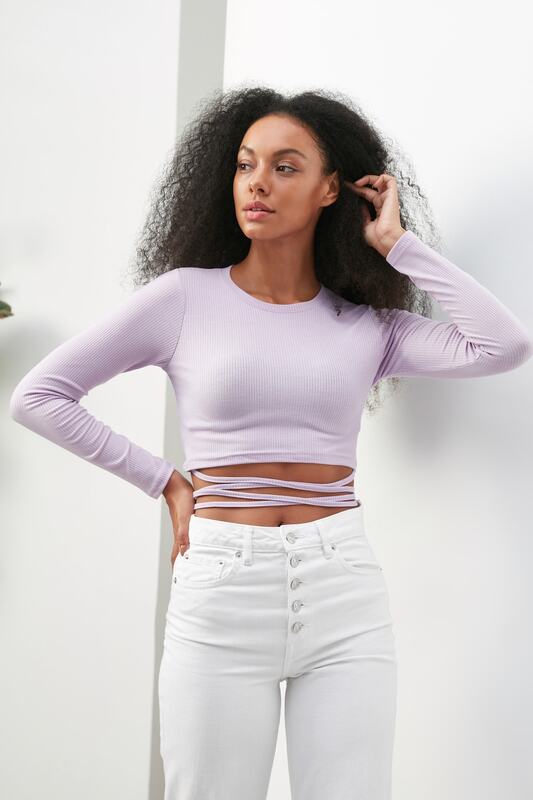 Trendyol gusset blusa de malha twoaw22bz1274