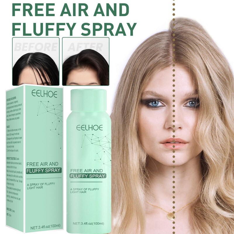 Shampoo seco spray mulher controle de óleo ar macio não-lavagem volumizing cabelos spray de raiz spray de cabelo seco produto 100ml