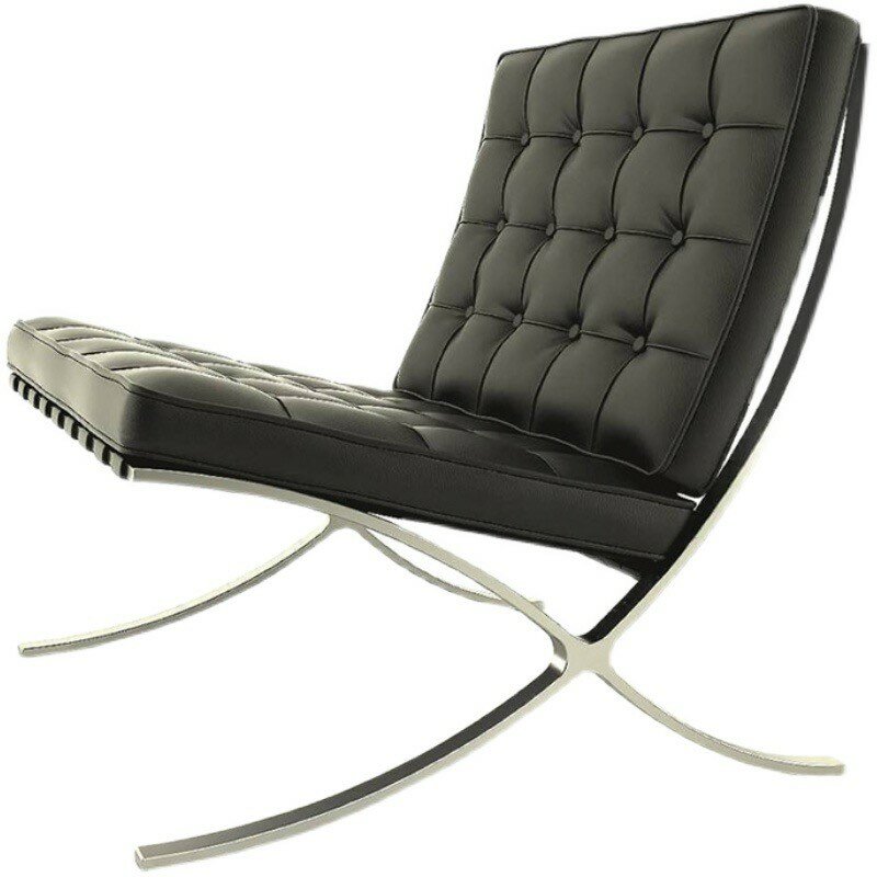 Диван MOMO на одного человека, дизайнерский винтажный кожаный современный простой диван в стиле Барселоны, для гостиной, Одноместный Повседневный диван-стул