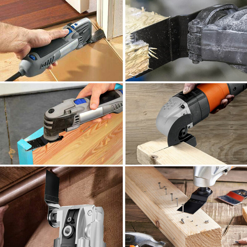 Hoja de sierra oscilante Universal, herramienta oscilante multifunción para madera/metal/plástico/accesorios de corte de cola, paquete de 120-24 unidades