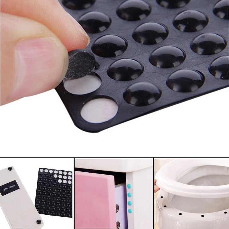 100PCS Self Adhesive Rubber Damper Buffer Cabinet Bumpers Silicone Furniture Pads Cushion Protective Toilets Drawer Door Pad