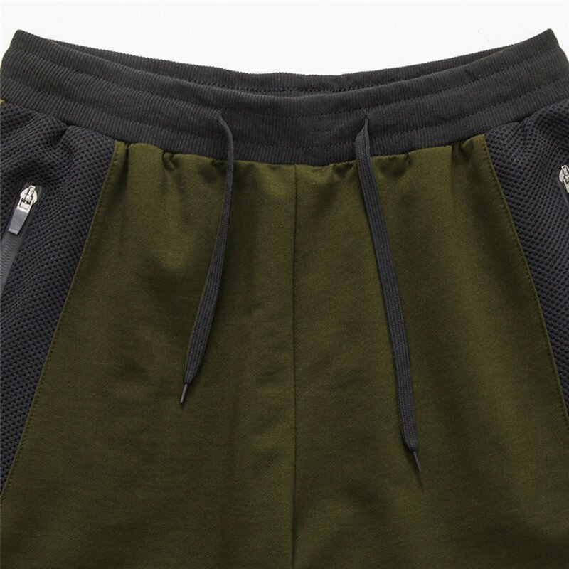 Vintage Casual Shorts Patchwork Trunks Verão Solto Elástico Shorts Masculinos Lace Up Zipper Quick Dry Roupas Pantalones Cortos