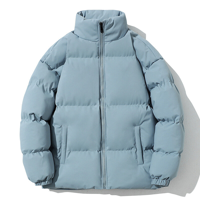 Chaqueta acolchada para estudiantes, nueva chaqueta informal de color sólido con cuello levantado, invierno, 2022