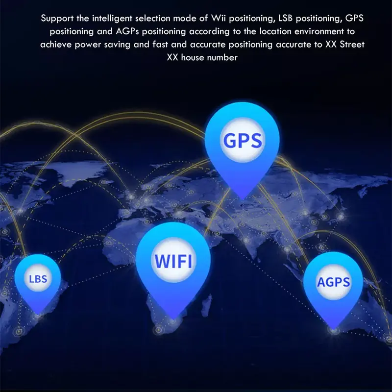 미니 GPS 실시간 자동차 트래커 분실 방지 장치, 음성 제어 녹음 로케이터 고화질 마이크 와이파이 + LBS + GPS
