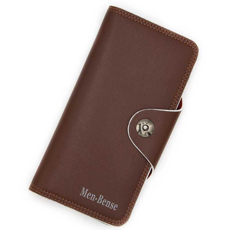 2022 حامل بطاقة الرجال محافظ الأعمال بولي Leather جلد طويل تصميم جودة موضة عادية الرجال محفظة سستة متعددة الوظائف محافظ
