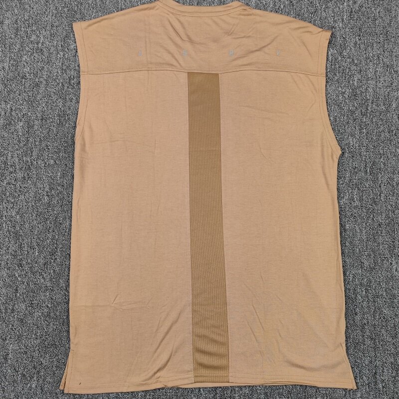 Camiseta holgada de talla grande sin mangas para hombre, camisa Deportiva de entrenamiento con cuello redondo, de verano