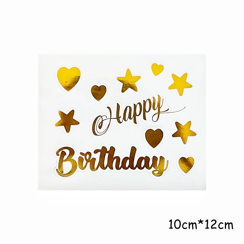 1 Buah 5/10 Inci Stiker Balon BOBO Selamat Ulang Tahun Dekorasi Pesta Ulang Tahun DIY Stiker Love You