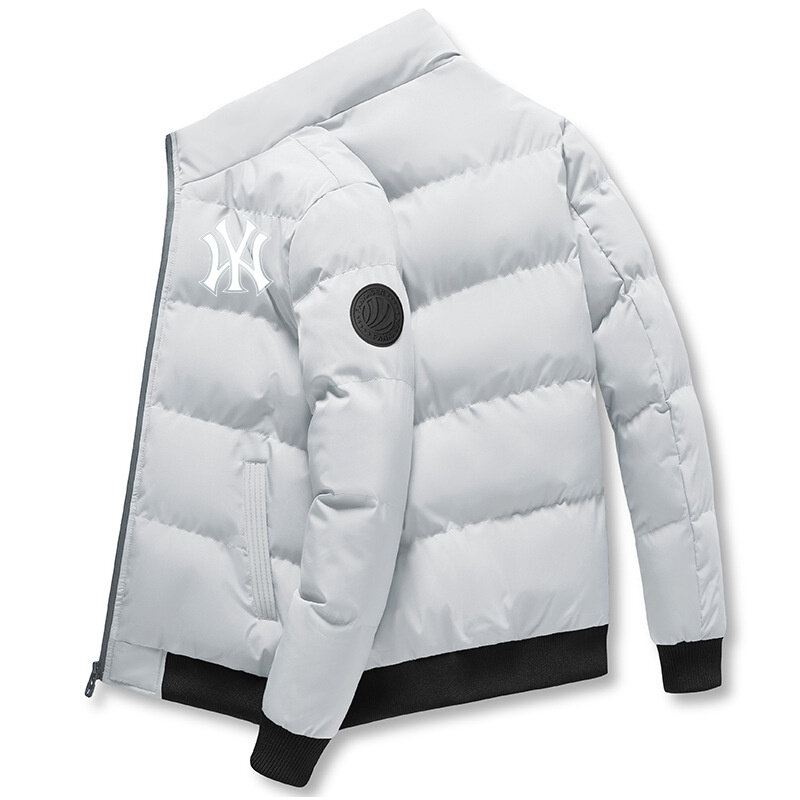 Vendita calda WY autunno inverno giacca nazionale con cerniera da uomo giacca da Baseball Casual sciarpa collare moda cappotto Slim Fit