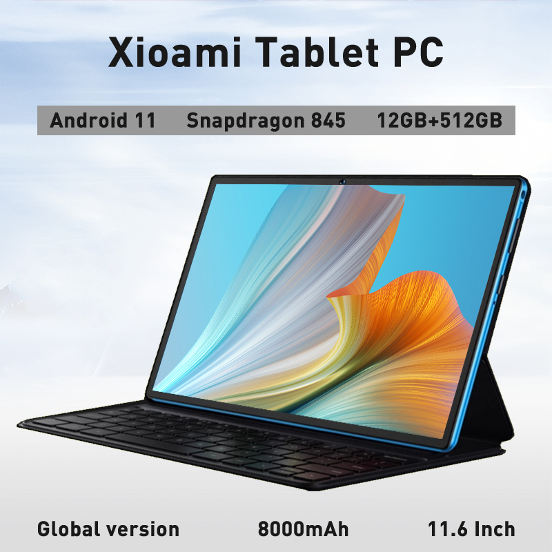 Tableta PC de gran memoria de alto rendimiento, Snapdragon 845, Android 11, Tab Google Play, Tarjeta SIM Dual, GPS, Bluetooth, WiFi, llamada móvil