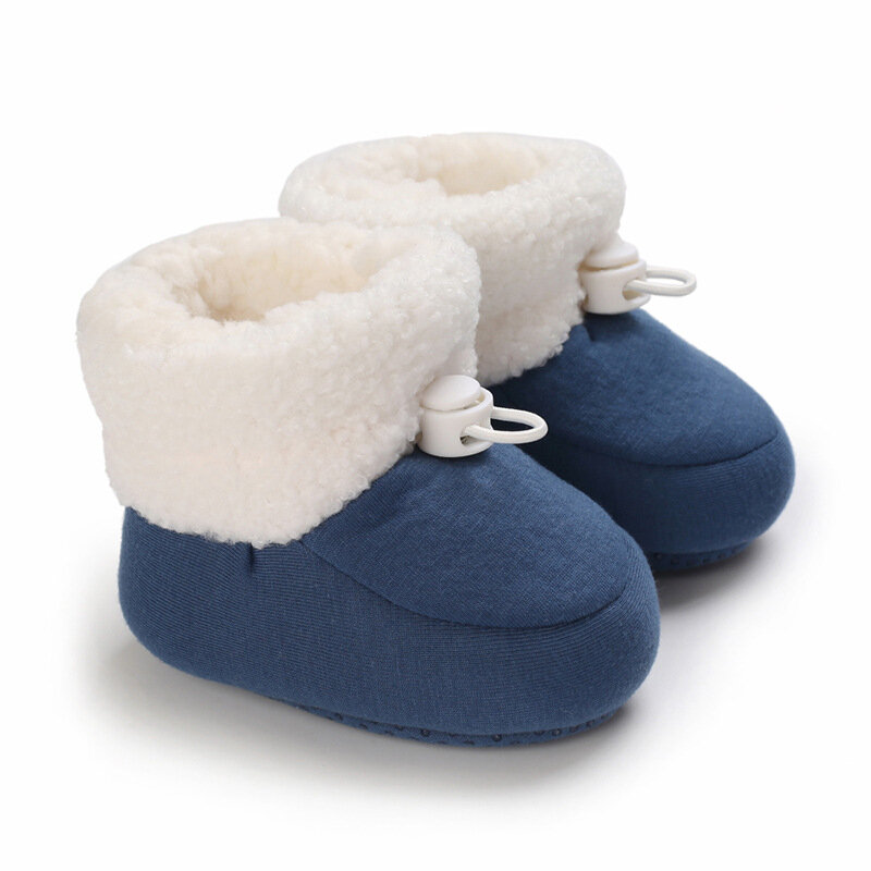 الوليد الطفل أحذية الشتاء الأحذية لينة وحيد القطن سميكة زائد المخملية أفخم الأحذية الدافئة للرضع الصغار ووكر الأحذية