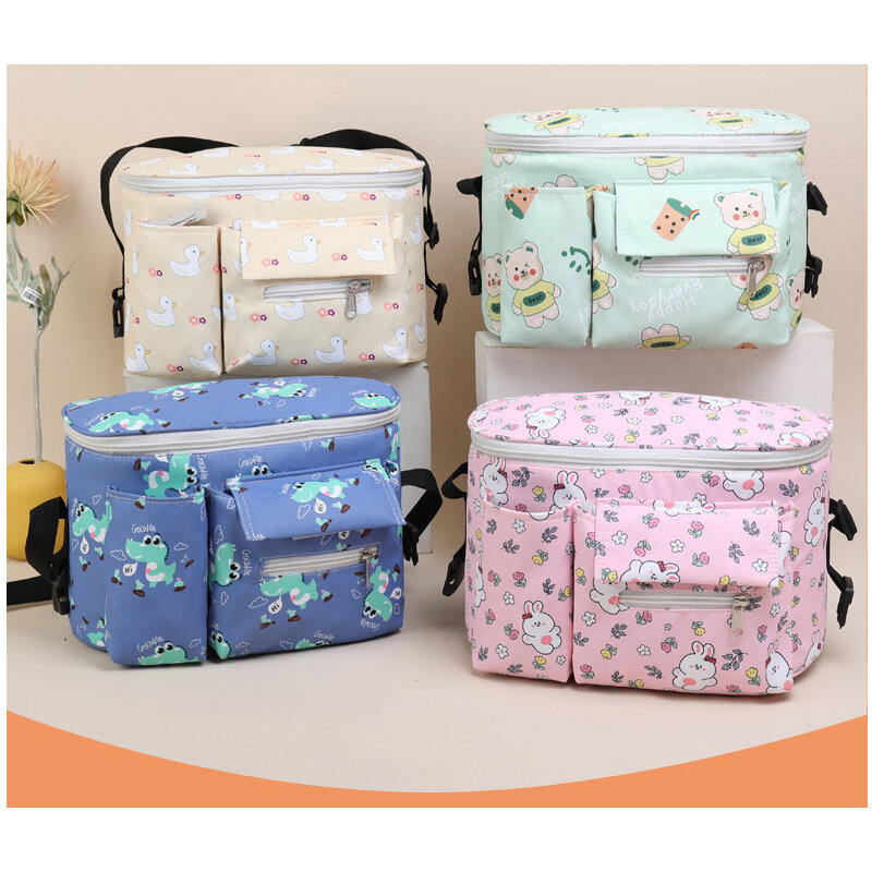 Bolsa de pañales impermeable de gran capacidad, bolso multifuncional para mamá, maternidad, cochecito de bebé, organizador de viaje