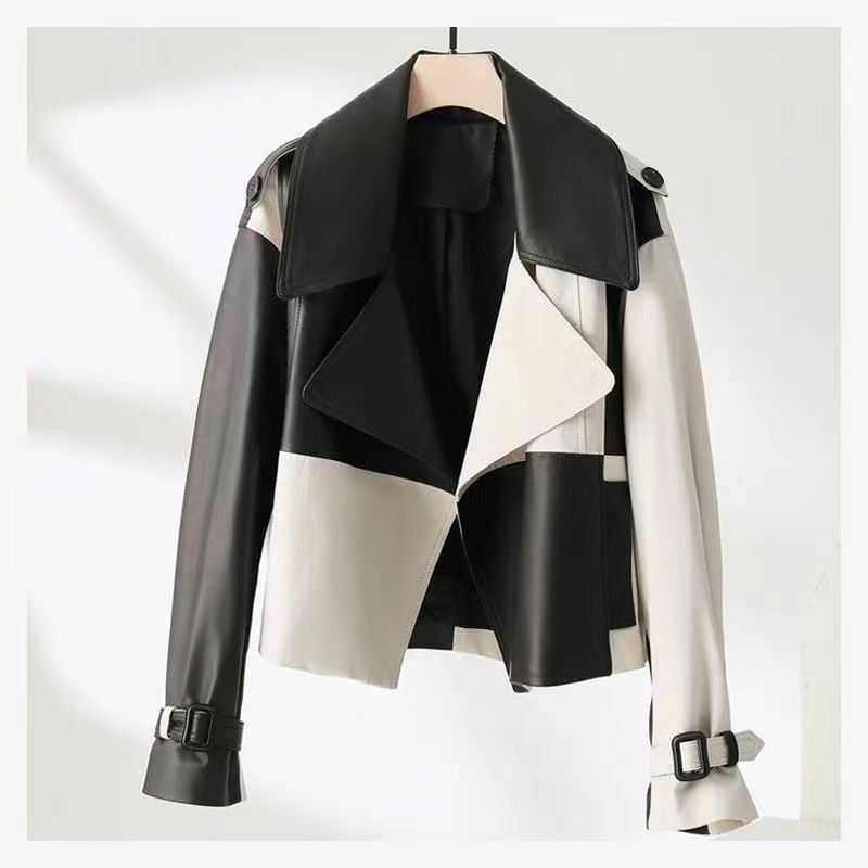 Осень 2022, роскошный новый костюм, кожаная куртка, высококачественные Короткие повседневные куртки