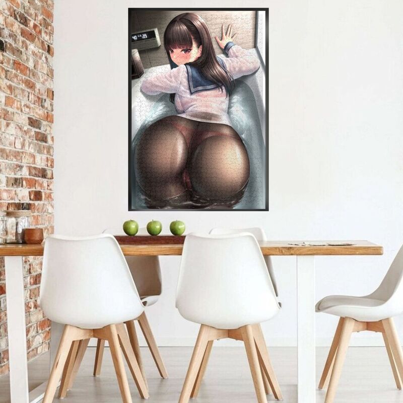 Hentai-rompecabezas Sexy de Anime para adultos, pantimedias JK, pintura de 1000 piezas, Doujinshi, cómic sexual, Merch, póster de Anime, decoración de la habitación