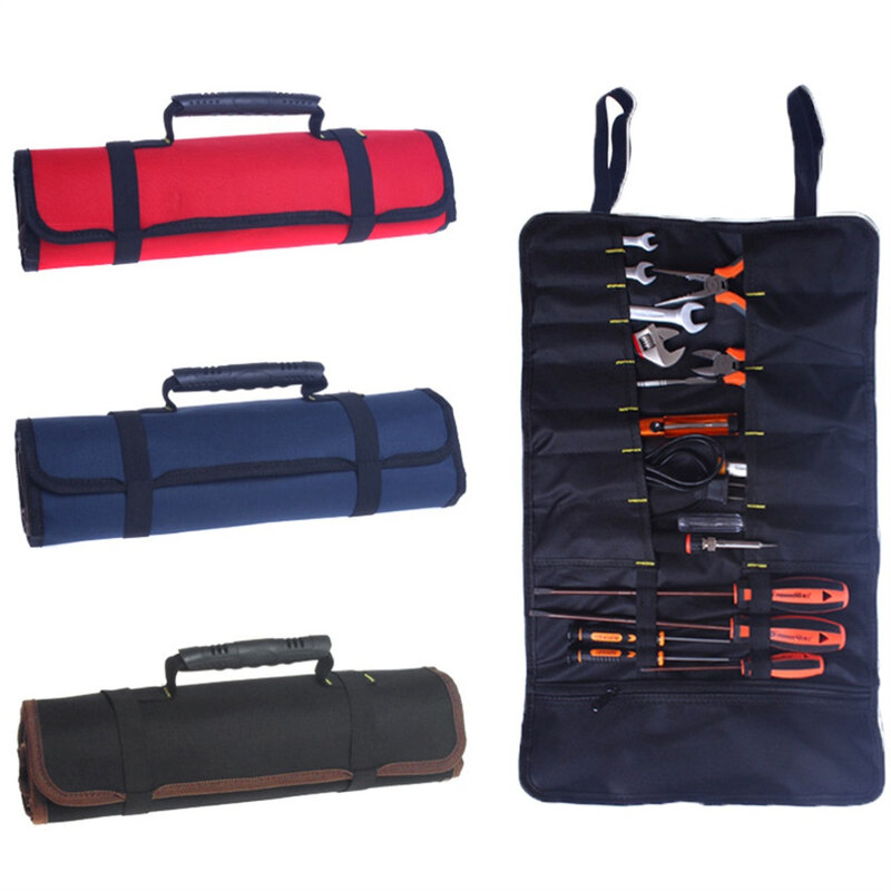 2021 NEW Multifunctional Oxford Canvas Chisel Roll Rolling Repairing Tool Utility Bag Practical with Carrying Handles 3 Colors