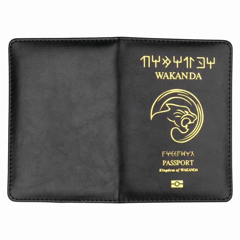 Best Wakanda Forever Black Panther-Funda de cuero para pasaporte, accesorios de viaje ligeros, BILLETERA, funda para pasaporte