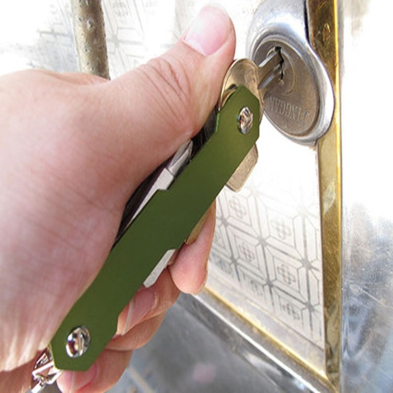 EDC Key Organizer คลิปสมาร์ทผู้ถือโฟลเดอร์กระเป๋าสตางค์แม่บ้าน Keychain ยืดหยุ่น Key Holder คลิป