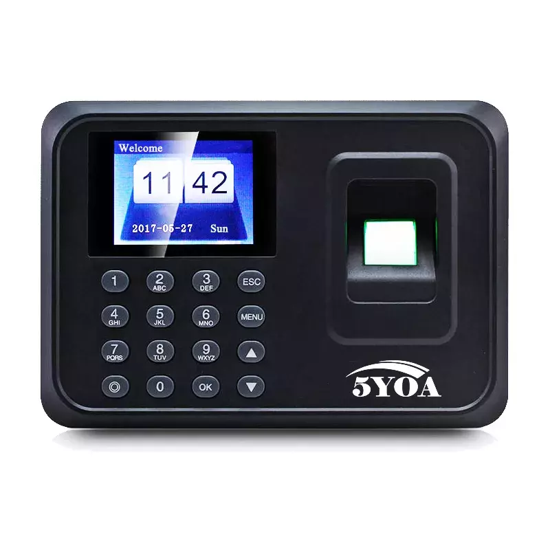 A01 Biometric Attendance System USB Fingerprint Reader Time Clock Employee Control Machine Electronic Device Spanish Spain En