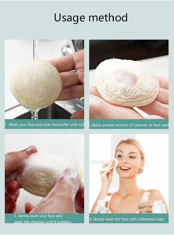 Natural Loofah Sponge Bathtub Exfoliating Bath Glove Towel Skin Disc Pad Male Female Facial Cleaning Brush Exfoliating Glove