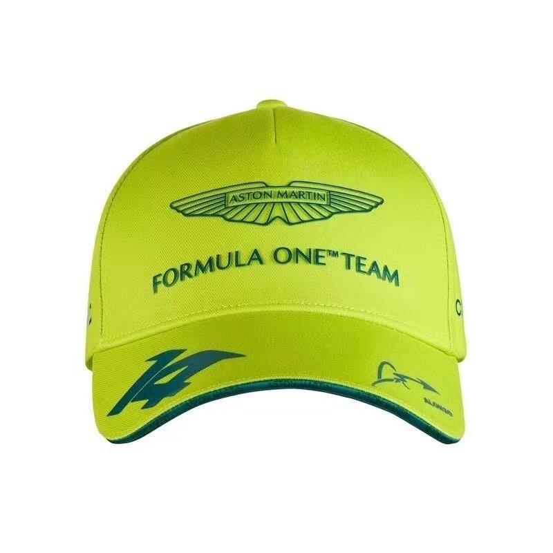 Gorra de Fernando Alonso F1 Aston Martin Gorras หมวกแก๊ป F1ใหม่หมวกแก๊ปสเปนสีเขียวแบบลำลองหมวกสติกเกอร์ติดรถยนต์2023สำหรับฤดูร้อน