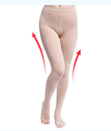2Pcs การบีบอัดทางการแพทย์ Thihg สูงปิด Toe เส้นเลือดขอด Pantyhose ถุงน่องการบีบอัดกางเกง Leave 3สำหรับสตรี