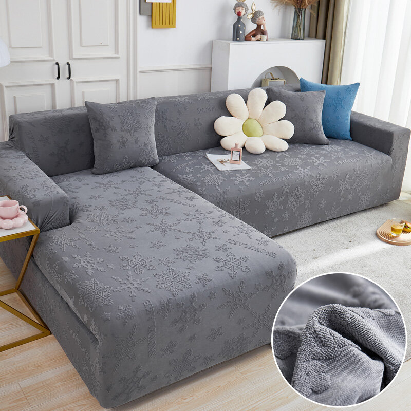 Fundas de sofá elásticas para sala de estar, Chaise Lounge, sillón seccional esquinero, conjunto de fundas decorativas para muebles en forma de L