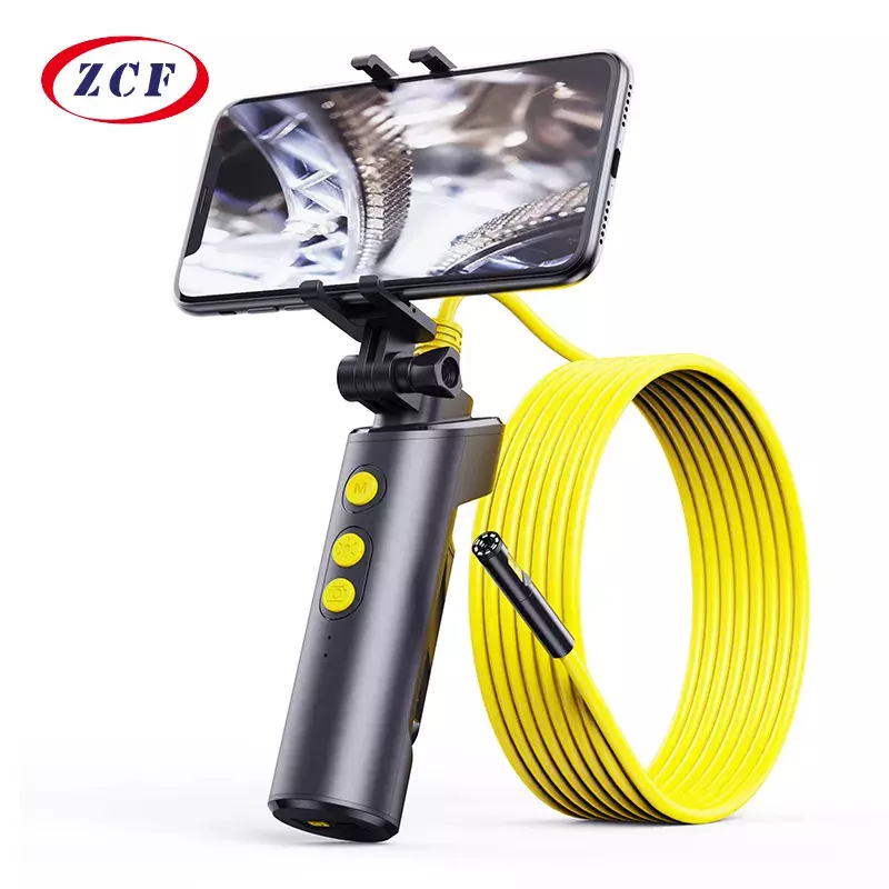 F280 5.5MM Dual Lens Camera WIFI Endoscope HD1080P 8MM Rigid Cable Sanke Tube 9 LED IP68 Waterproof Borescope for Android Iphone