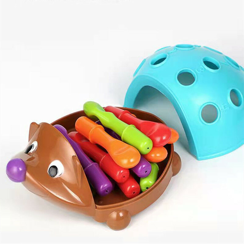 Mainan Montessori Pelatihan Konsentrasi Bayi Mainan Pendidikan Dini Mainan Motor dan Sensorik Ejaan Landak Kecil